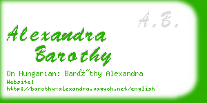 alexandra barothy business card